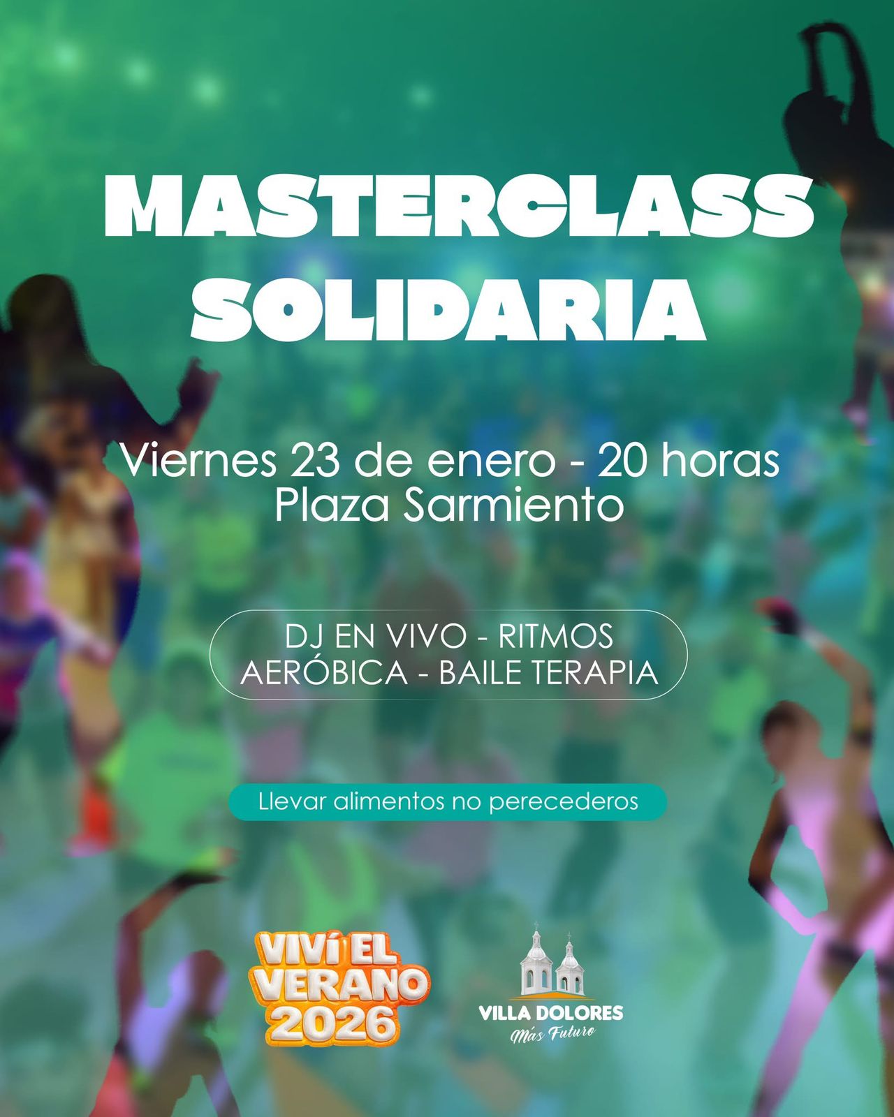 VIVÍ EL VERANO 2026: MASTERCLASS SOLIDARIA EN PLAZA SARMIENTO