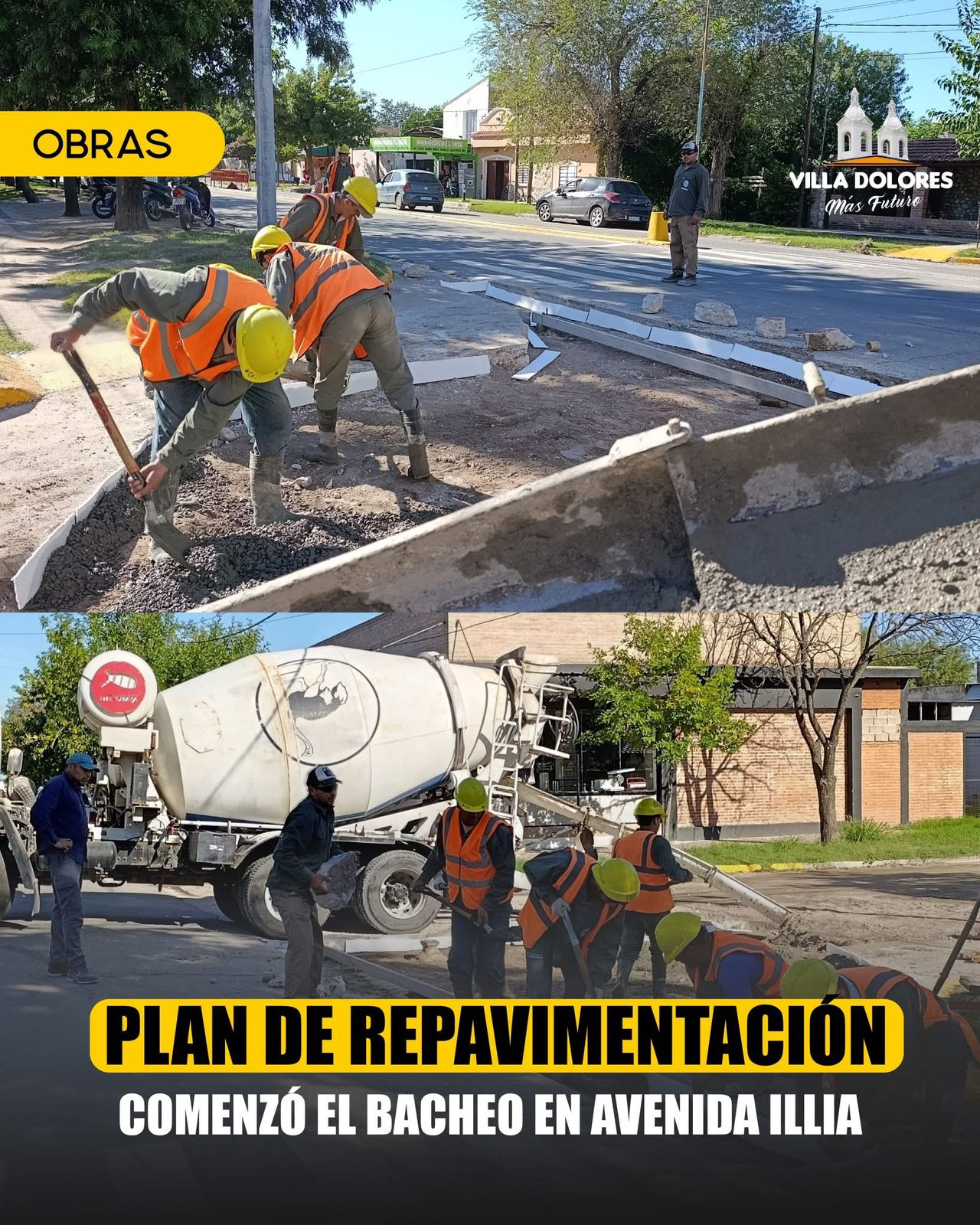 PLAN DE REPAVIMENTACIÓN: COMENZÓ EL BACHEO EN BV. ILLIA, ENTRE LAS CALLES FUENSALIDA Y 17 DE OCTUBRE