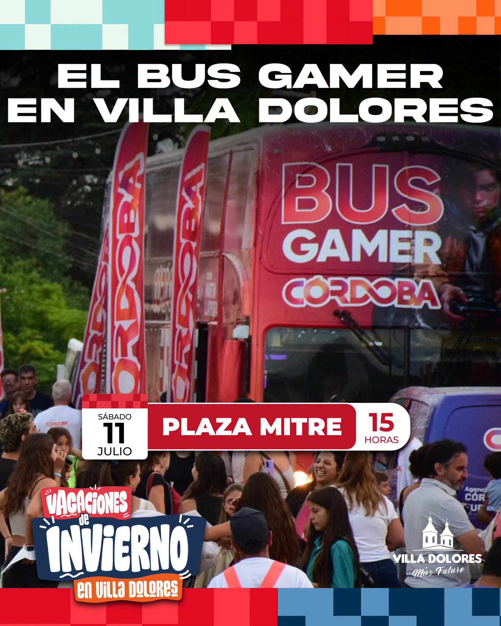 El Bus Gamer llega a Villa Dolores con una tarde de tecnología y entretenimiento
